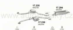 OPEL OMEGA B 3.2 KOMBI 2/2001-7/2003 3175ccm 160kW / 218HP KAT 3.2i V6