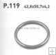 Těsnící kroužek / P.119 / T-215 / 256-215