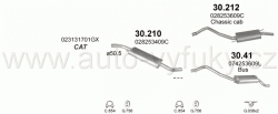 VOLKSWAGEN TRANSPORTER IV 2.0 CHASSIS CAB, BUS 9/1990-12/1995 1968ccm 62kW / 84HP KAT SWB 2920mm