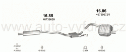 ALFA ROMEO 147 1.6 9/2000-0/2008 1598ccm 77kW / 105HP KAT 1.6 Twin Spark 16V