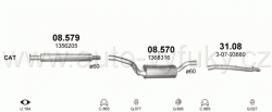 VOLVO S40 2.0 D SEDAN 12/2003-0/0 1998ccm 96-100kW / 131-136HP KAT 2.0 TDi Turbo Diesel