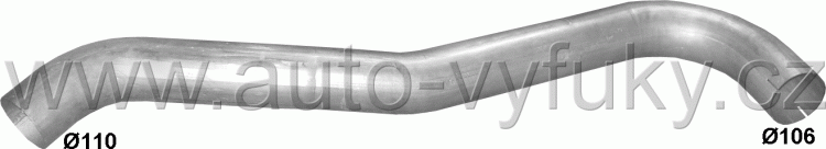 Propojovac potrub MERCEDES 10-16 T 1114 Samochd skrzyniowy (Rigid) 0/0-0/0 ccm kW / HP WB 4190 - Kliknutm na obrzek zavete