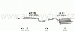 ROVER MG ZR 1.4 HATCHBACK 0/2001-0/2006 1396ccm 76kW / 103HP KAT 1.4i (105) 16V