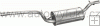 Tlumi vfuku stedn FORD FOCUS 1.4 KOMBI 8/1998-9/2004 1388ccm 55kW / 75HP KAT 1.4i 16V