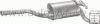 Tlumi vfuku koncov MERCEDES 190 - W201 2.5 D SEDAN 0/1985-7/1993 2497ccm 66kW / 90HP W201 190