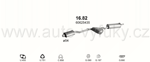 ALFA ROMEO 146 1.6 HATCHBACK 1/1997-8/2000 1598ccm 89kW / 121HP KAT 1.6 i.e. 16V