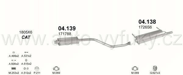 CITROEN XSARA 1.8 HATCHBACK,COUPE 3/1999-8/2000 1761ccm 66-76-82kW / 90-103-112HP KAT 1.8i 16V