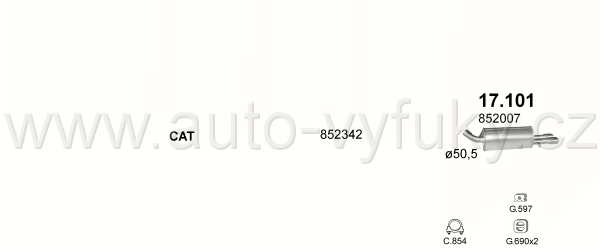 OPEL VECTRA A 2.0 SEDAN 10/1988-8/1995 1998ccm 110kW / 150HP KAT 2.0i 16V 4X4