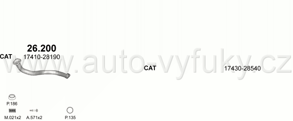 TOYOTA RAV 4 2.0 8/2003-10/2005 1998ccm 110kW / 150HP KAT 2.0 16V 4X4 SWB 2280mm (3 doors)