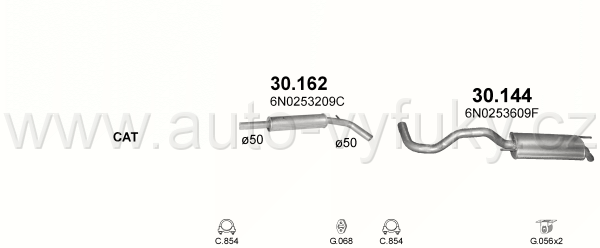 VOLKSWAGEN POLO 1.7 D HATCHBACK 5/1997-4/2000 1716ccm 42-44kW / 57-60HP KAT 1.7 SDi Diesel