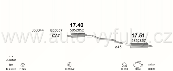 OPEL ASTRA F 1.4 KOMBI 1/1991-0/1996 1389ccm 60kW / 82HP KAT AUT
