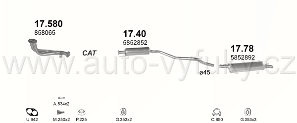 OPEL ASTRA F 1.4 KOMBI, VAN 8/1996-2/1998 1389ccm 65kW / 89HP KAT 1.4i 16V AUT