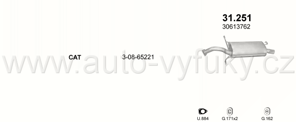 VOLVO V40 1.9 D KOMBI 10/1999-12/2000 1870ccm 70kW / 95HP KAT 1.9 Turbo Diesel