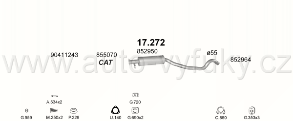 OPEL VECTRA A 2.0 HATCHBACK 0/1992-10/1995 1998ccm 110kW / 150HP KAT 2.0 16V SRI