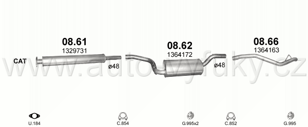 FORD FOCUS 2.0 KOMBI 11/2006-7/2011 1999ccm 107kW / 146HP KAT 2.0i 16V