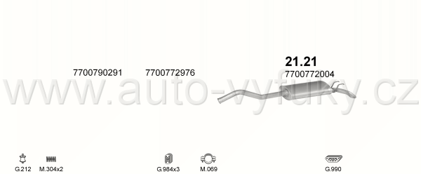 RENAULT R21 2.0 SEDAN 6/1986-4/1989 1995ccm kW / HP GTX, TXE, AUT.
