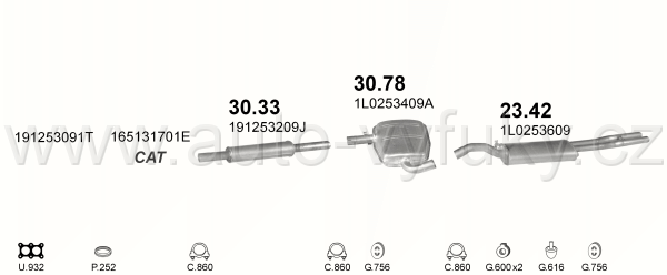SEAT TOLEDO 1.8 LIFTBACK 5/1991-3/1994 1781ccm 92kW / 125HP KAT 1.8i GT 16V