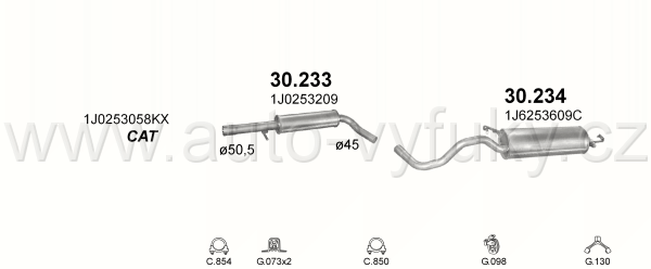 VOLKSWAGEN BEETLE 1.6 HATCHBACK,CABRIO 11/1999-12/2010 1595ccm 74-75kW / 100-102HP KAT 1.6i