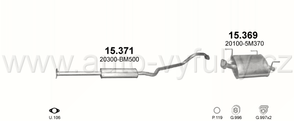 NISSAN ALMERA 1.5 HATCHBACK 8/2002-0/2006 1497ccm 72kW / 98HP KAT 1.5i -16V Euro 3/4