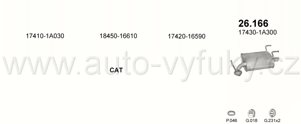 TOYOTA COROLLA 1.6 HATCHBACK 5/1992-4/1997 1587ccm 84kW / 114HP KAT 1.6i-16V