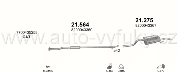 RENAULT THALIA 1.4 SEDAN 0/1999-0/0 1360ccm 55kW / 75HP KAT 1.4i