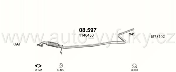 FORD FIESTA 1.25 12/2005-7/2008 1242ccm 51-55kW / 70-75HP KAT 1.25i 16V