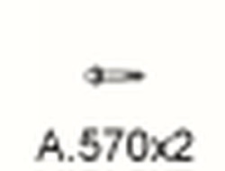 Spojovací materiál výfuku A.570 M8 × 1,25 × 60 mm