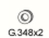Gumový závěs výfuku G.348 53,6x32,7x10