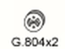 Gumový závěs výfuku G.804