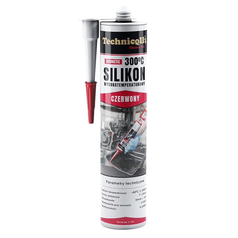 Technicqll vysokoteplotní silikon červený 300 ml