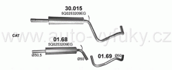 AUDI A3 1.0 HATCHBACK, SPORTBACK 7/2016-10/2020 999ccm 85kW / 115HP KAT 1.0 TFSi