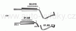 AUDI A3 1.0 SEDAN 7/2016-10/2020 999ccm 85kW / 115HP KAT 1.0 TFSi
