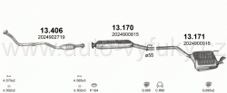 MERCEDES C250 - W202 2.5 D SEDAN 5/1993-0/1996 2497ccm 83kW / 113HP KAT W202 C250