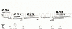 VOLKSWAGEN VENTO 1.9 D SEDAN 7/1994-4/1998 1896ccm 48kW / 65HP KAT 1.9 Diesel