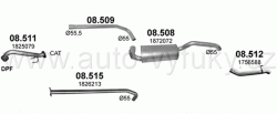 FORD C-MAX 1.5 D 4/2015-6/2019 1499ccm 70-77-88kW / 95-105-120HP KAT 1.5 TDCi