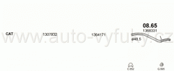 FORD FOCUS 1.6 COUPE, CABRIO 7/2006-7/2011 1596ccm 74kW / 100HP KAT 1.6i 16V