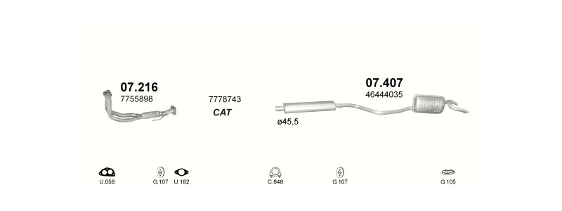 HATCHBACK 1993–8/1995, 1242 ccm, 54 kW