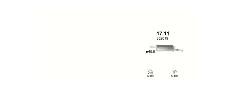 Schéma výfukového systému OPEL CORSA A 1.0
