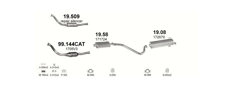 HATCHBACK 1993–4/1998, 1769 ccm, 44 kW