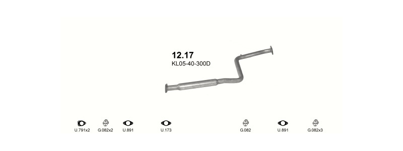 Schéma výfukového systému MAZDA 626 2.5