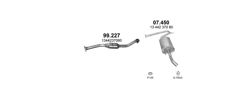 Schéma výfukového systému FIAT DUCATO II 2.0 D