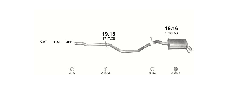 SEDAN / KOMBI 4/2004–11/2004, 1997 ccm, 93–100 kW