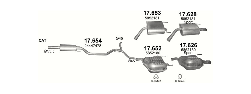 HATCHBACK / SEDAN 3/2002–7/2006, 3175 ccm, 155 kW