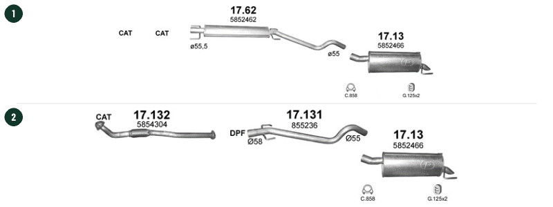 HATCHBACK 4/2004–10/2010, 1910 ccm, 74–88–110 kW