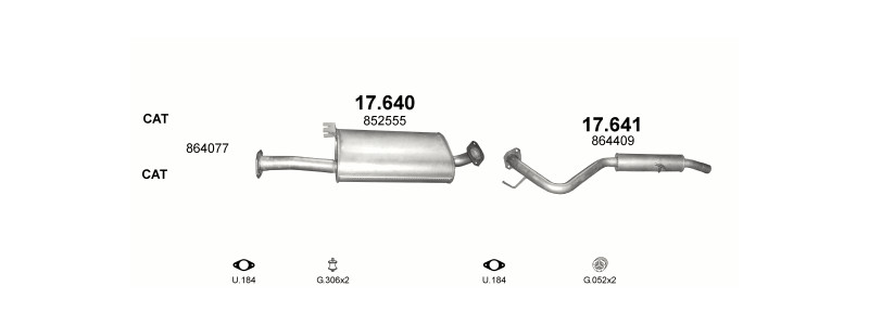 Schéma výfukového systému OPEL FRONTERA B 3.2