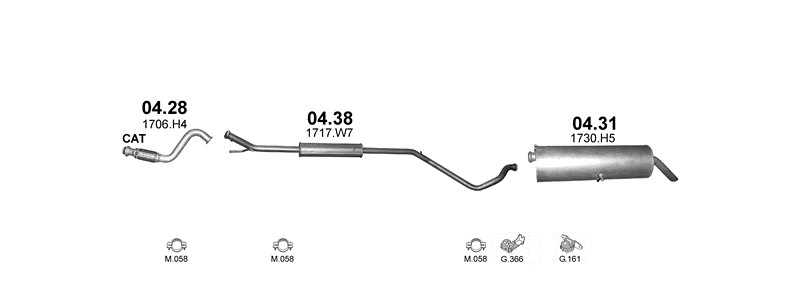 HATCHBACK 11/2003–12/2007, 1360 ccm, 66 kW
