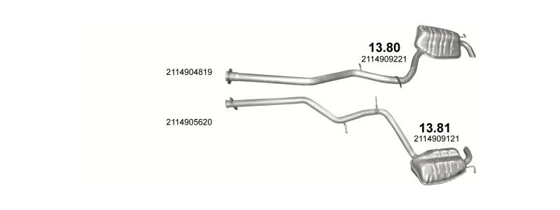 Schéma výfukového systému MERCEDES E280 - W211 3.0 D
