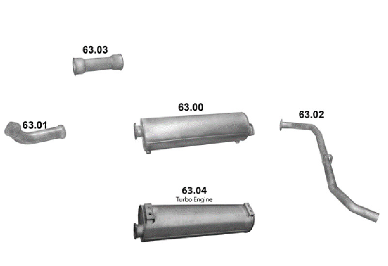 Schéma výfukového systému IFA L60 9.2