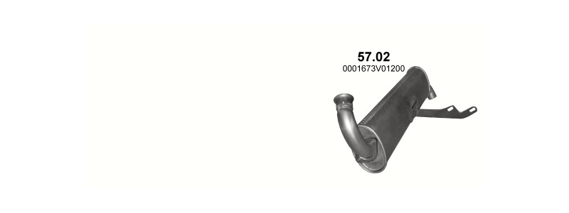 Schéma výfukového systému SMART CABRIO 0.8 D