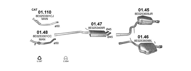 SEDAN / CABRIO / KOMBI 11/2000–12/2004, 1781 ccm, 110–140 kW